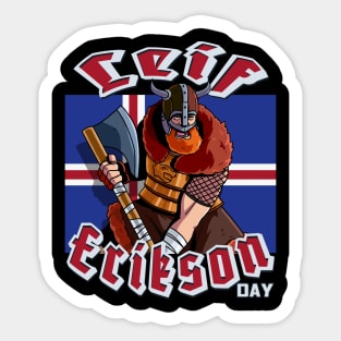 Leif Erikson Day 1000 AD Viking Explorer Sticker